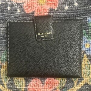 Kate Spade Black Pebbled Leather Small Photo Album Wallet
